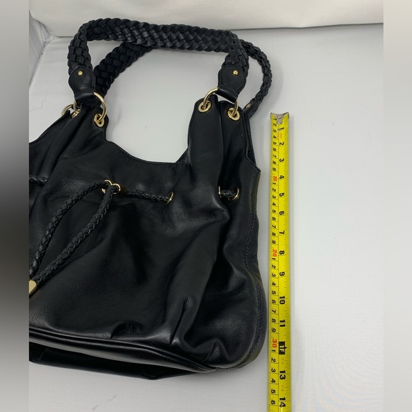 Michael Kors Black Leather Bucket Bag with Drawstring - Picture 12 of 13